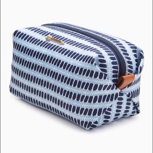Stella & Dot blue stripe pouf